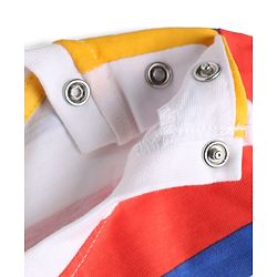 Babyhug 100% Cotton Knit Full Sleeves T-Shirts with Striped & Text Print Pack of 3 - White Blue & Red