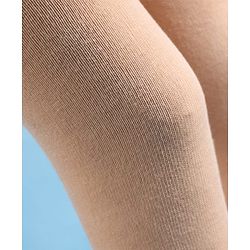 Cute Walk by Babyhug Cotton Knit Full Length Solid Anti Bacterial Tights - Beige