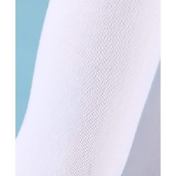 Cute Walk by Babyhug Cotton Knit Full Length Solid Anti Bacterial Tights - White