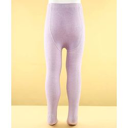 Cutewalk by Babyhug Non Terry Knit Anti-bacterial Tights -Lavender