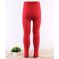 Cutewalk by Babyhug Non Terry Knit Anti-bacterial Tights -Red