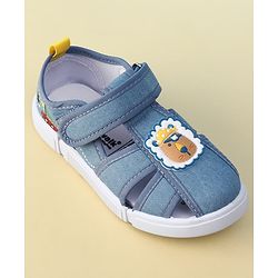 Cute Walk by Babyhug Velcro Closure Sandal With Lion Applique - Blue