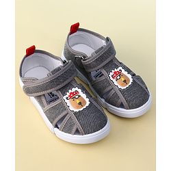 Cute Walk by Babyhug Velcro Closure Sandal With Lion Applique - Blue