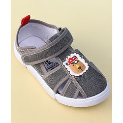 Cute Walk by Babyhug Velcro Closure Sandal With Lion Applique - Blue