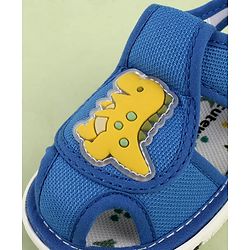Cute Walk by Babyhug Velcro Closure Printed Musical Sandal With Vehicles & Dino Applique - Olive Green