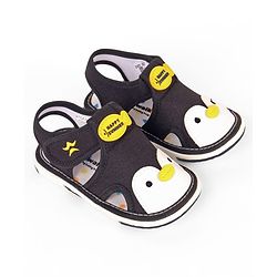 Cute Walk by Babyhug Velcro Closure Musical Sandal With Animal Design - Black