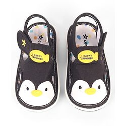 Cute Walk by Babyhug Velcro Closure Musical Sandal With Animal Design - Black