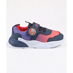 Cute Walk by Babyhug Velcro Closure Sneaker Shoes With Sports Text Print - Navy Blue