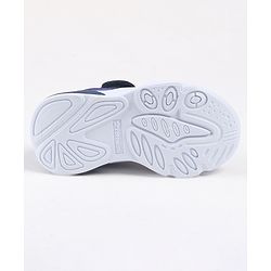 Cute Walk by Babyhug Velcro Closure Sneaker Shoes With Sports Text Print - Navy Blue
