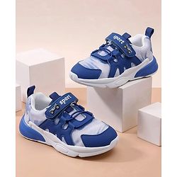 Cute Walk by Babyhug Velcro Closure Solid Sneakers - Royal Blue