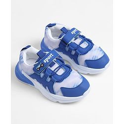Cute Walk by Babyhug Velcro Closure Solid Sneakers - Royal Blue