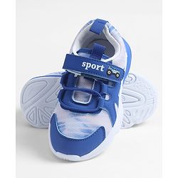 Cute Walk by Babyhug Velcro Closure Solid Sneakers - Royal Blue