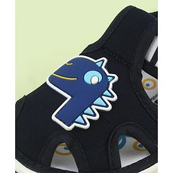 Cute Walk by Babyhug Velcro Closure Sandals With Dino Applique - Navy Blue