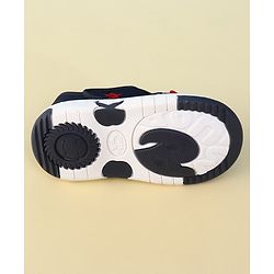 Cute Walk by Babyhug Velcro Closure Musical Sandal With Star Print & Fish Applique - Blue