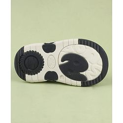 Cute Walk by Babyhug Velcro Closure Musical Sandal With Star  Print & Aeroplane Applique - Blue