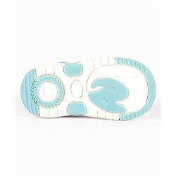 Cute Walk by Babyhug Velcro Closure Musical Sandal With Butterfly Applique - Blue