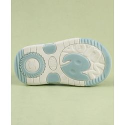 Cute Walk by Babyhug Velcro Closure Musical Sandal With Nautical Theme Applique - Light Blue