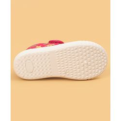 Cute Walk by Babyhug Velcro Closure Dino Printed Casual Shoes - Dark Pink