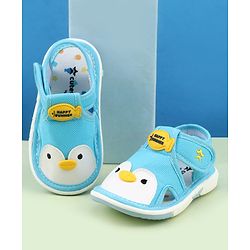 Cute Walk by Babyhug Velcro Closure Musical Sandal With Animal Design - Black