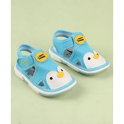 Cute Walk by Babyhug Velcro Closure Musical Sandal With Animal Design - Black