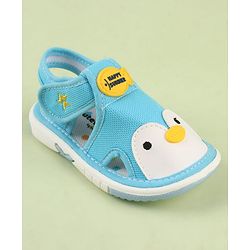 Cute Walk by Babyhug Velcro Closure Musical Sandal With Animal Design - Black