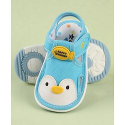 Cute Walk by Babyhug Velcro Closure Musical Sandal With Animal Design - Black