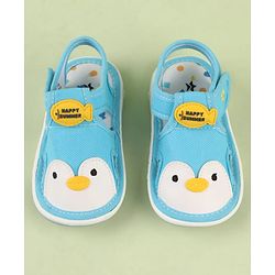 Cute Walk by Babyhug Velcro Closure Musical Sandal With Animal Design - Black