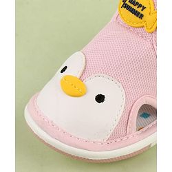 Cute Walk by Babyhug Velcro Closure Musical Sandal With Animal Design - Black