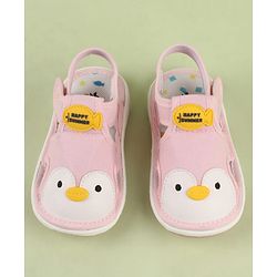 Cute Walk by Babyhug Velcro Closure Musical Sandal With Animal Design - Black