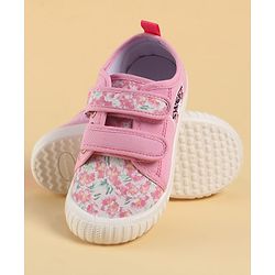 Cute Walk by Babyhug Velcro Closure Floral Printed Casual Shoes - Pink