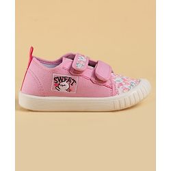 Cute Walk by Babyhug Velcro Closure Floral Printed Casual Shoes - Pink