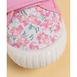 Cute Walk by Babyhug Velcro Closure Floral Printed Casual Shoes - Pink