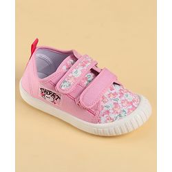 Cute Walk by Babyhug Velcro Closure Floral Printed Casual Shoes - Pink