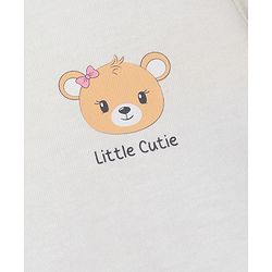 Babyhug 100% Cotton Knit Full Sleeves T-Shirts with Bear Print Pack of 3 in White Pink