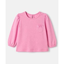 Babyhug Cotton Knit Full Sleeves T-Shirts with Daddy's Girl Heart Print & Bow Applique Pack of 3 - Pink, Lavender & White