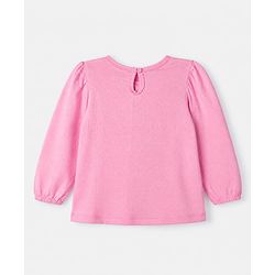 Babyhug Cotton Knit Full Sleeves T-Shirts with Daddy's Girl Heart Print & Bow Applique Pack of 3 - Pink, Lavender & White
