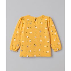 Babyhug 100% Cotton Knit T-Shirt with Full Sleeves and Cherries Print Pack of 5 in Yellow Pink Maroon