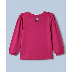 Babyhug 100% Cotton Knit Full Sleeves T-Shirts with Heart Text & Bow Print Pack of 2 - White Dark Pink