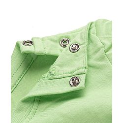 Babyhug 100% Cotton Knit T-Shirt Half Sleeves Bear Print Green 6-9 Months
