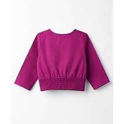 Babyhug Poplin Woven Full Sleeves Solid Frock With Jacket - Dark Pink