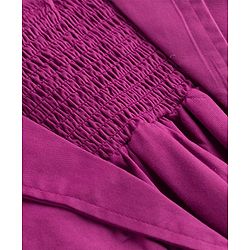 Babyhug Poplin Woven Full Sleeves Solid Frock With Jacket - Dark Pink