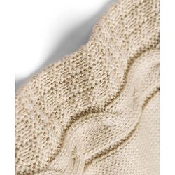 Babyhug Knit Full Length Woollen Bottom With Cable Knit Design - Cream