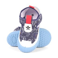 Cute Walk by Babyhug Velcro Closure Sandals With Dino Print - Navy Blue