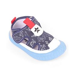 Cute Walk by Babyhug Velcro Closure Sandals With Dino Print - Navy Blue