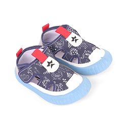 Cute Walk by Babyhug Velcro Closure Sandals With Dino Print - Navy Blue
