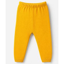 Babyhug Knit Full Sleeves Solid Sweater Set - Yellow