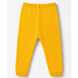 Babyhug Knit Full Sleeves Solid Sweater Set - Yellow