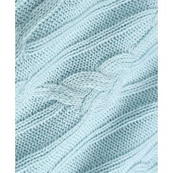 Babyhug Knit Full Sleeves Sweater Set with Cable Knit Design - Light Blue