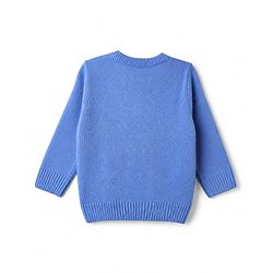 Babyhug Knit Sweater Sets with Full Sleeves and Cable Knit Design - Light Blue