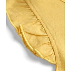 Babyhug 100% Cotton Knit Half Sleeves T-Shirt & Capri Night Suit Floral Print - Yellow
